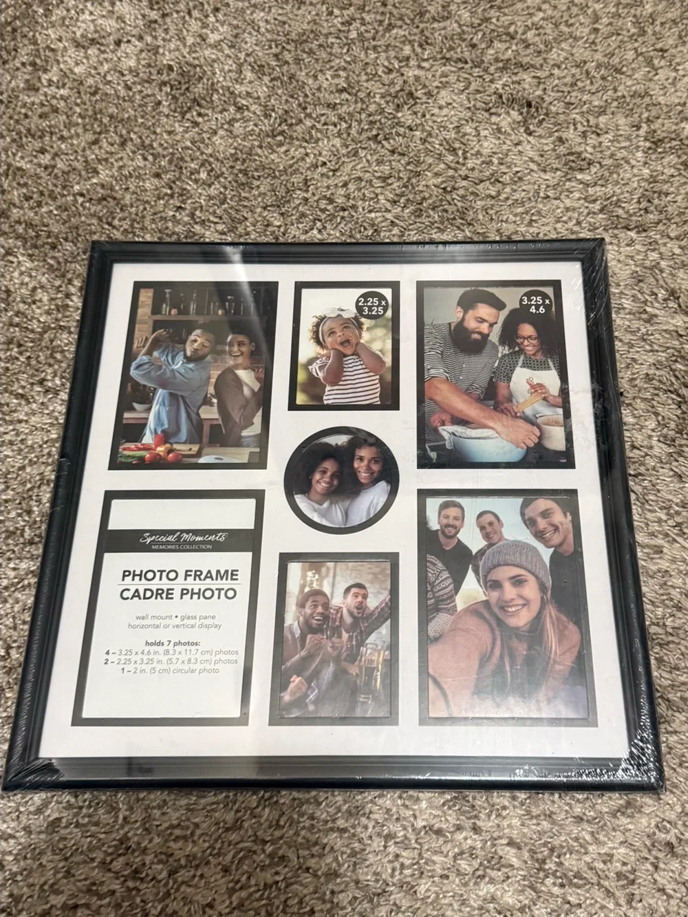 Black Multi-Opening Photo Frame by